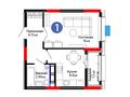 1-бөлмелі пәтер · 37 м² · 6/9 қабат, Е-899 5, бағасы: 30 млн ₸ в Астане, Нура р-н