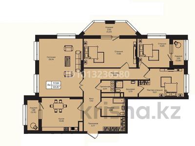 4-комнатная квартира · 125.91 м² · 9 этаж, Кошкарбаева 1/6 — Момышулы за 149.9 млн ₸ в Астане, Алматы р-н