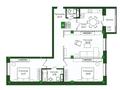3-бөлмелі пәтер · 89.19 м² · 4/9 қабат, Е-779 32 — БЕЗ КОМИССИИ, ЕСТЬ ЕЩЕ ВАРИАНТЫ, бағасы: 46.9 млн ₸ в Астане, Сарайшык р-н — фото 2