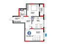 2-комнатная квартира · 74.9 м², ​Аль-Фараби 3/2 за ~ 61.3 млн ₸ в Астане, Есильский р-н — фото 3