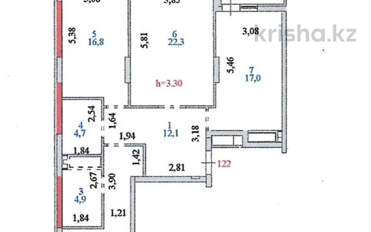 3-комнатная квартира, 104 м², 15/16 этаж, Сарайшык — Кунаева за 86 млн 〒 в Астане, Есильский р-н — фото 9