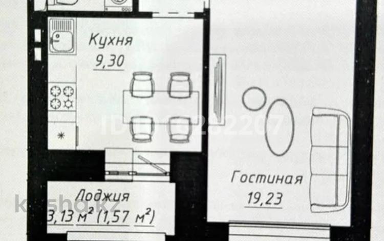 1-комнатная квартира · 37.7 м² · 3/9 этаж, Чингиз Айтматов 1 за 23.9 млн ₸ в Астане, Нура р-н — фото 2