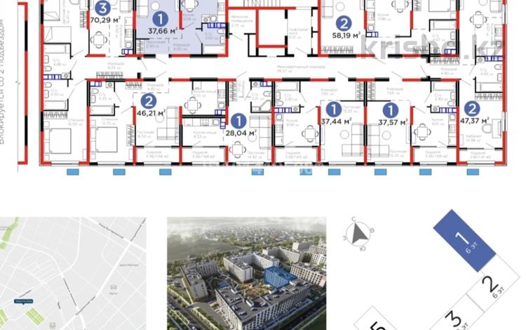 1-комнатная квартира · 37.66 м² · 5/6 этаж, Тараз 8/1 за 32 млн ₸ в Алматы, Турксибский р-н — фото 3