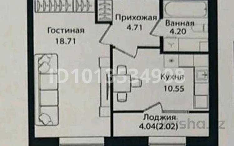 1-комнатная квартира · 40.19 м² · 12/12 этаж, Айтматова 79/1 за 21 млн ₸ в Астане, Сарыарка р-н — фото 2
