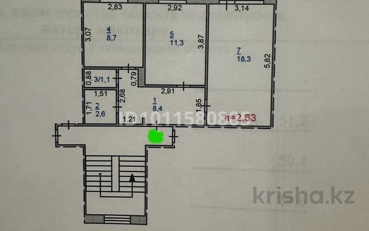 2-комнатная квартира · 51.2 м² · 4/6 этаж, Желтоксан 37А за 13 млн ₸ в Аксу — фото 2
