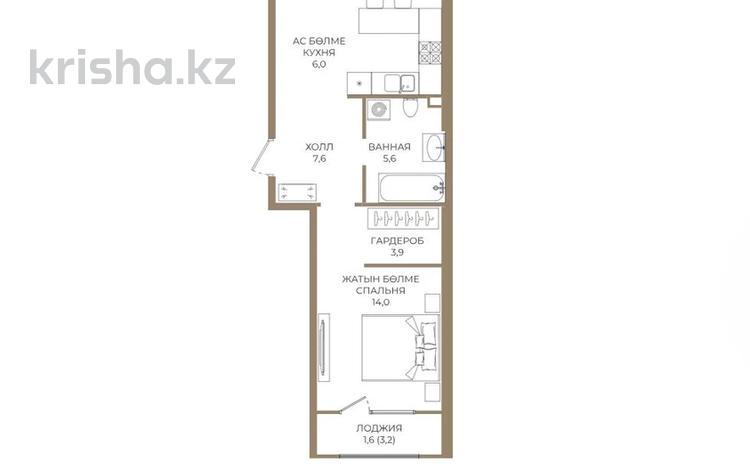 2-бөлмелі пәтер · 57.4 м² · 2/9 қабат, Каныша Сатпаева 90а/1 — ⭐БЕЗ КОМИССИИ⭐, бағасы: ~ 41.7 млн ₸ в Алматы, Бостандыкский р-н — фото 2