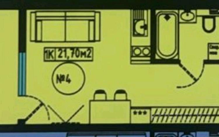 1-комнатная квартира · 21.7 м² · 3/10 этаж, Е-127 2 — Шоссе Коргалжын,школа № 100 за 8.5 млн ₸ в Астане, Нура р-н — фото 13