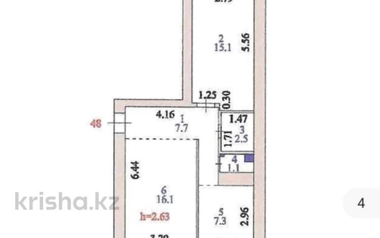 2-бөлмелі пәтер, 49.8 м², 1/5 қабат, Переулок Ташенова 4/4 — Международный лицей, школа 27, бағасы: 22 млн 〒 в Астане, р-н Байконур — фото 38