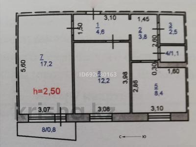 2-комнатная квартира, 50.6 м², 8/9 этаж, Назарбаева 93 — Толстого Назарбаева за 20 млн 〒 в Павлодаре