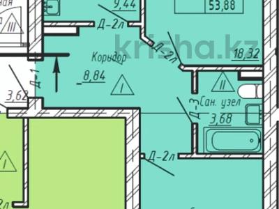 2-комнатная квартира · 53.88 м² · 2/5 этаж, Назарбаева — Шажимбаева за ~ 19.9 млн ₸ в Петропавловске
