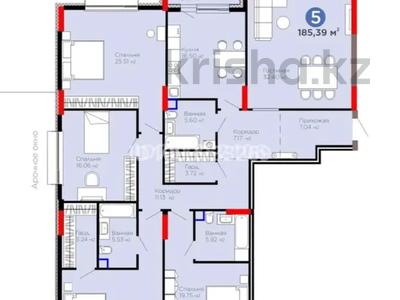 5-комнатная квартира · 185 м² · 2/9 этаж, Турар Рыскулов 3 за 155 млн 〒 в Астане, Есильский р-н
