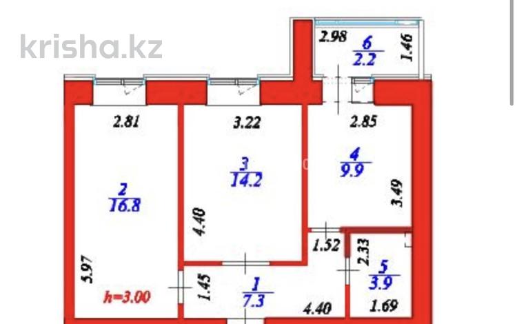 2-бөлмелі пәтер · 54.3 м² · 11/12 қабат, Чингиз Айтматов 65, бағасы: 22.7 млн ₸ в Астане, Нура р-н — фото 2