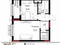 1-комнатная квартира · 42.3 м² · 3/12 этаж, Пересечение пр. Мәңгілік Ел и ул. Хусейн бен Талал 9/3 за 34.2 млн ₸ в Астане, Есильский р-н — фото 3