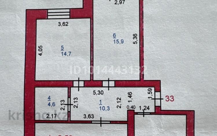 3-комнатная квартира · 82.3 м² · 9/9 этаж, Павлова 68/2 33 — Толстого- катаева за 42.8 млн ₸ в Павлодаре — фото 2