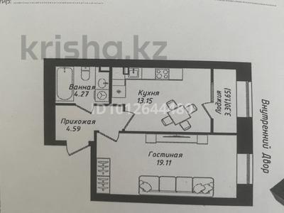 1-комнатная квартира · 43 м² · 2/12 этаж, Мухамедханова 43 — Мухамедханова пересечение Айтматова за 22.8 млн ₸ в Астане, Нура р-н