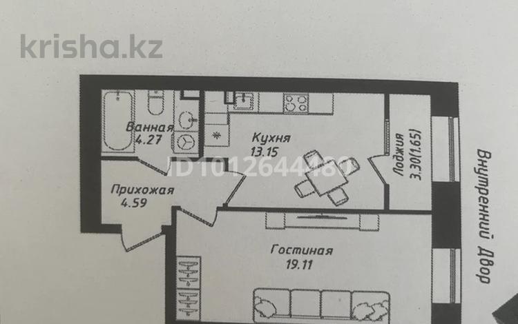 1-комнатная квартира · 43 м² · 2/12 этаж, Мухамедханова 43 — Мухамедханова пересечение Айтматова за 22.8 млн ₸ в Астане, Нура р-н — фото 2
