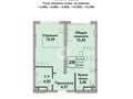 1-комнатная квартира · 45.42 м² · 5/6 этаж, Пос. Гульдала за ~ 20.9 млн ₸
