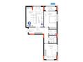 3-комнатная квартира · 77.84 м², Бухар жырау 57/6 за ~ 40.5 млн 〒 в Астане, Нура р-н — фото 3