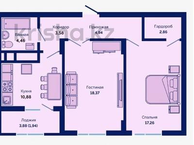 2-комнатная квартира · 70 м² · 6/9 этаж, Туран 89/3 за 29.5 млн ₸ в Астане, Нура р-н