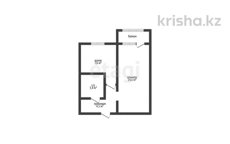 1-комнатная квартира · 30.9 м² · 4/5 этаж, карбышева 55 за 11.4 млн 〒 в Костанае — фото 2