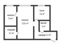 2-комнатная квартира · 43.6 м² · 1/4 этаж, чехова за 12.5 млн ₸ в Костанае — фото 14