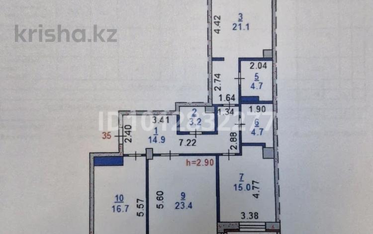 3-бөлмелі пәтер · 108 м² · 8/9 қабат, Проспект Абая 123, бағасы: 63 млн ₸ в Костанае — фото 2