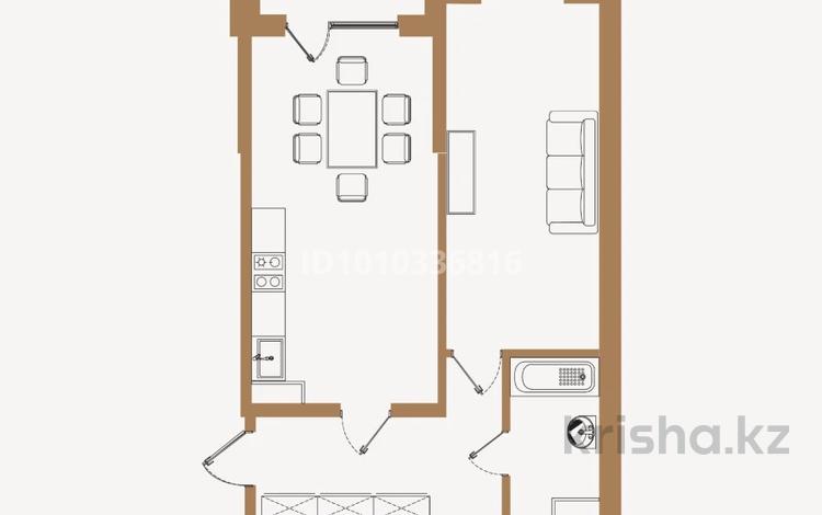 2-комнатная квартира · 54.72 м² · 3/6 этаж, мкр Кайрат 9 за ~ 27.8 млн ₸ в Алматы, Турксибский р-н — фото 4
