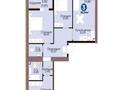 3-бөлмелі пәтер · 88.24 м² · 8/9 қабат, Шафика Чокина 4, бағасы: 60 млн ₸ в Астане, Нура р-н — фото 2