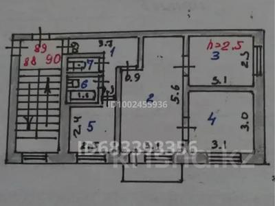 3-комнатная квартира · 57 м² · 5/5 этаж, Абая 64 за 13 млн ₸ в Сатпаев