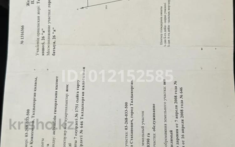 Жер телімі · 10 сотық, Кабанбай Батыр 26А, бағасы: 38 млн ₸ в Талдыкоргане — фото 2