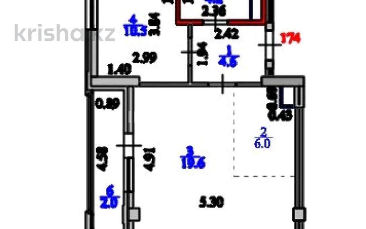1-комнатная квартира · 46.9 м² · 5/9 этаж, Улы Дала 25 за 28.9 млн ₸ в Астане, Есильский р-н — фото 2