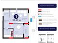 1-комнатная квартира · 35.83 м² · 4/8 этаж, Бухар жырау 31/1 за 29 млн ₸ в Астане, Есильский р-н