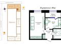 1-комнатная квартира · 42.1 м² · 11/12 этаж, Жубан Молдагалиев 6г за 24.5 млн ₸ в Астане, Нура р-н — фото 3