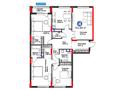 4-бөлмелі пәтер · 123.98 м², ул. Е 117, 55, бағасы: ~ 69.9 млн ₸ в Астане, Есильский р-н — фото 3