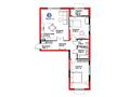 3-комнатная квартира · 78.07 м², Тараз 8/1 за ~ 45.7 млн 〒 в Алматы, Турксибский р-н — фото 3