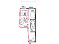 3-бөлмелі пәтер · 78.55 м², Тараз 8/1, бағасы: ~ 54.7 млн ₸ в Алматы, Турксибский р-н — фото 3