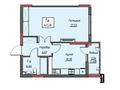 1-бөлмелі пәтер · 43.26 м², Ахмет Байтурсынулы 16/1, бағасы: ~ 20.2 млн ₸ в Астане, Сарайшык р-н — фото 3