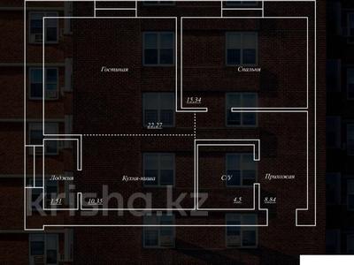 2-комнатная квартира · 63.65 м² · 3/6 этаж, Ауэзова 101 за ~ 20.4 млн 〒 в Экибастузе