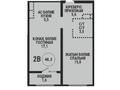 2-бөлмелі пәтер · 48.3 м² · 12/12 қабат, Райымбека 210/27 БЕЗ КОМИССИИ, бағасы: ~ 36.9 млн ₸ в Алматы, Алмалинский р-н — фото 2