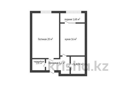 1-комнатная квартира, 50.1 м², 4/5 этаж, Батыс-2 за 16 млн 〒 в Актобе