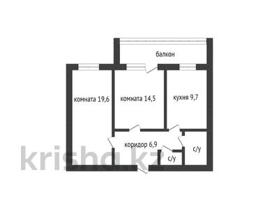 2-комнатная квартира, 50.5 м², 2/3 этаж, Зеленая за 19.4 млн 〒 в 