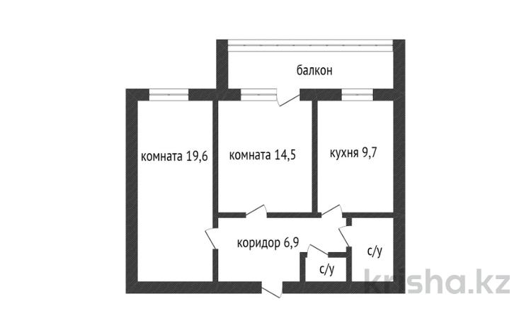 2-комнатная квартира, 50.5 м², 2/3 этаж, Зеленая за 18.4 млн 〒 в  — фото 3