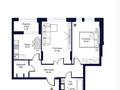 2-комнатная квартира · 62.3 м² · 5/9 этаж, ул. Ильяса Омарова за 50 млн ₸ в Астане, Есильский р-н — фото 11