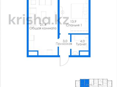 2-бөлмелі пәтер · 42.3 м² · 9/10 қабат, Райымбека 174/2, бағасы: 31.5 млн 〒 в Алматы, Алмалинский р-н
