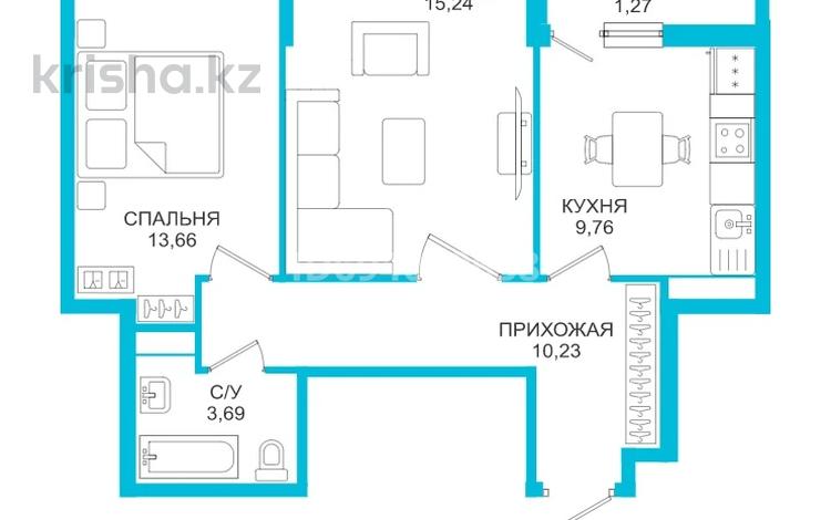 2-комнатная квартира, 54 м², 3/9 этаж, Казыбек би 15 — Ботанический сад