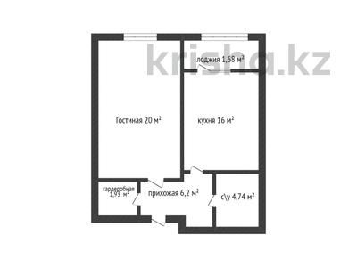 1-комнатная квартира, 50.1 м², 4/5 этаж, Батыс-2 22е за 15.9 млн 〒 в Актобе