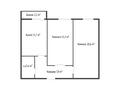 2-бөлмелі пәтер · 61.1 м² · 3/5 қабат, Промышленная 50, бағасы: 22 млн ₸ в Костанае — фото 3