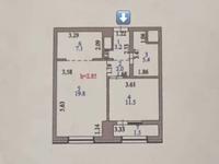 2-комнатная квартира, 50.5 м², 12/23 этаж, Калдаякова 3 за 29 млн 〒 в Астане, Алматы р-н