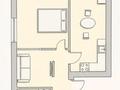 1-комнатная квартира · 40 м² · 2/4 этаж, Жумекен Нажимеденов 33 за 22.5 млн ₸ в Астане, Сарайшык р-н
