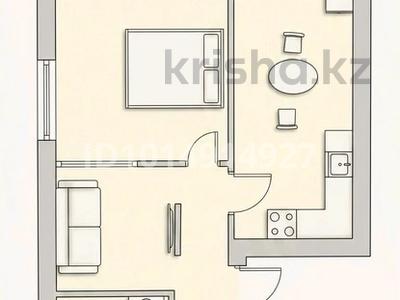 1-комнатная квартира · 40 м² · 2/4 этаж, Жумекен Нажимеденов 33 за 22.5 млн ₸ в Астане, Сарайшык р-н